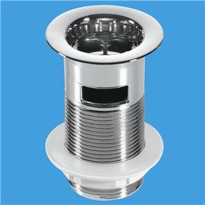 McAlpine 1.1/4 Inch Chrome Plated Slotted Basin Waste