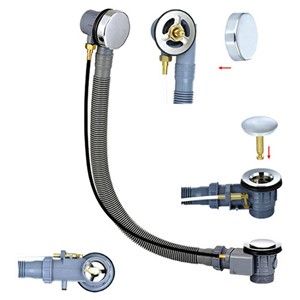 Keyplumb Bath Pop Up Waste With Overflow Chrome (1.1/2 Inch)
