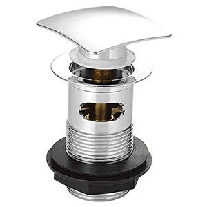 Keyplumb Square Push Down Basin Waste Slotted Chrome (1.1/2 Inch)