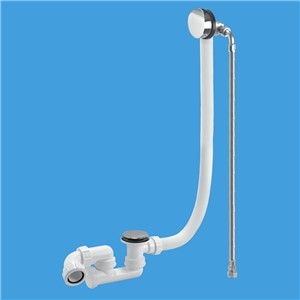 McAlpine Bath Trap With Spring Loaded Plug Filler Extension and Overflow (1.1/2 Inch)