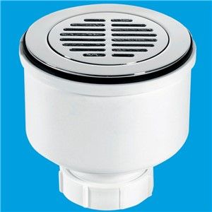 McAlpine 90mm Vertical Shower Trap Chrome Plated Brass