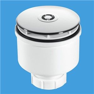 McAlpine Vertical Shower Trap Chrome Plated Brass (90mm)