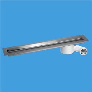 McAlpine 800mm Brushed Slimline Finish Channel Drain
