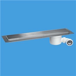 McAlpine 600mm Brushed Slimline Finish Channel Drain CD600-SQ