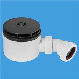 McAlpine Shower Trap-M Grid (90mm) (Black)