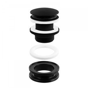 McAlpine Brass Clicker Waste (1.1/4 Inch x 60mm) (Matt Black)