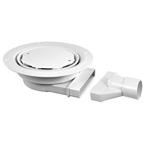 McAlpine Slimline Floor Gully with NRV - White Cover