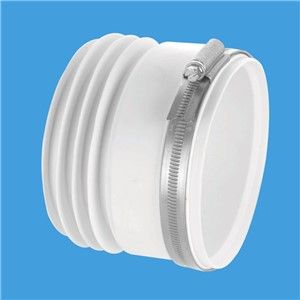 McAlpine Straight Pan Connector with Jubilee Clip (4 Inch)