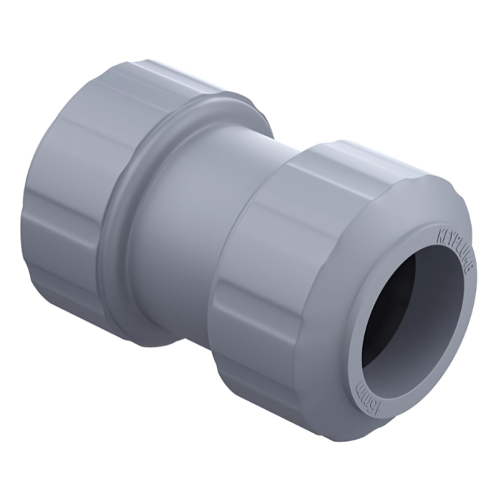 Keyplumb Polybutylene Push-Fit Coupler (15mm) (Grey)