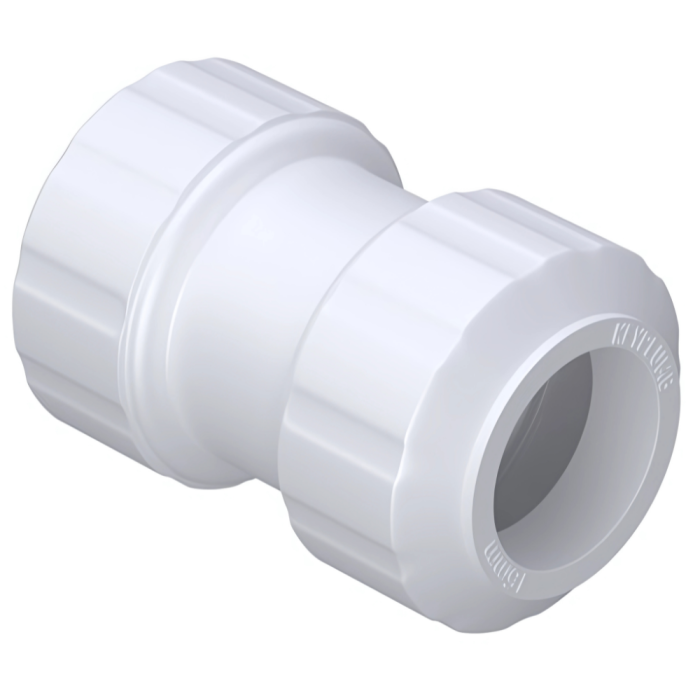 Keyplumb Polybutylene Push-Fit Coupler (15mm) (White)