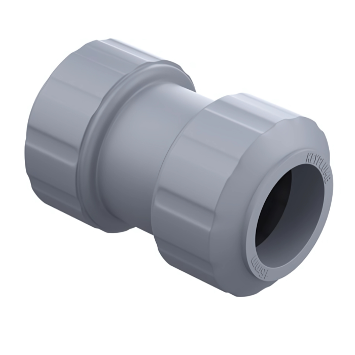 Keyplumb Polybutylene Push-Fit Coupler (22mm) (Grey)