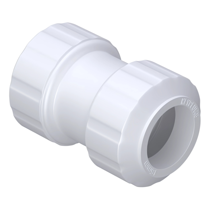 Keyplumb Polybutylene Push-Fit Coupler (22mm) (White)
