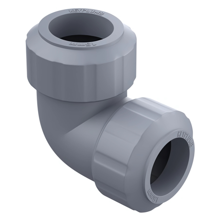 Keyplumb Polybutylene Push-Fit Elbow (15mm) (Grey)
