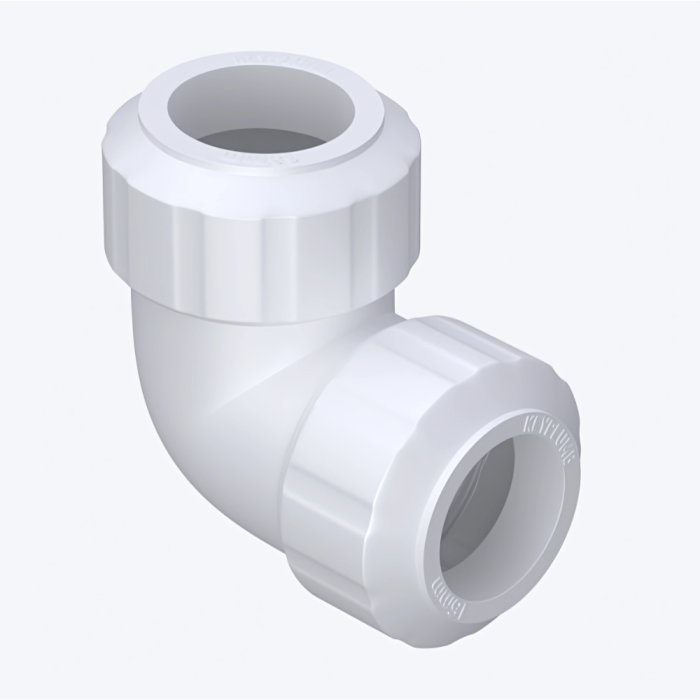 Keyplumb Polybutylene Push-Fit Elbow (22mm) (White)