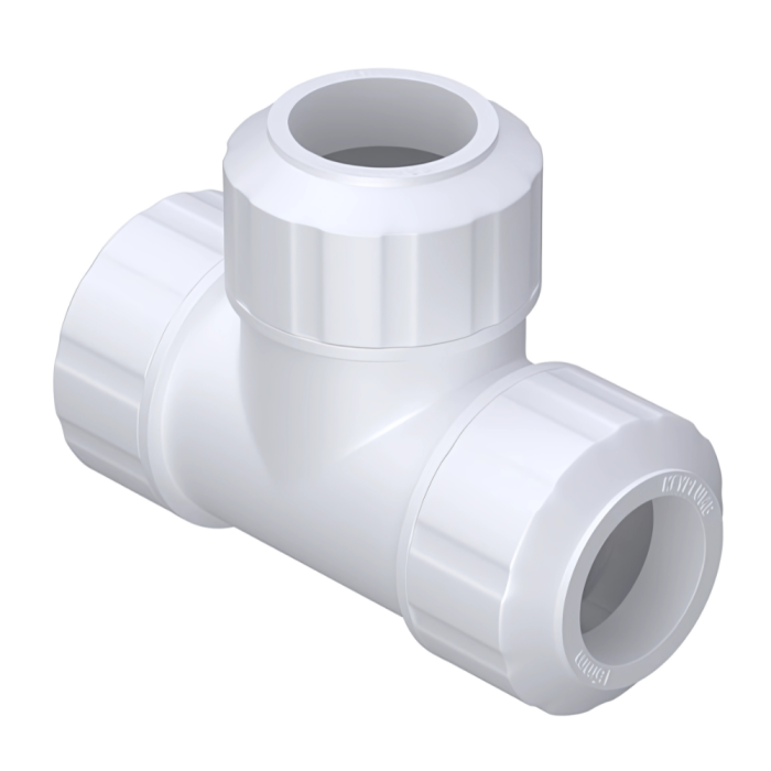 Keyplumb Polybutylene Push-Fit Tee (22mm) (White)
