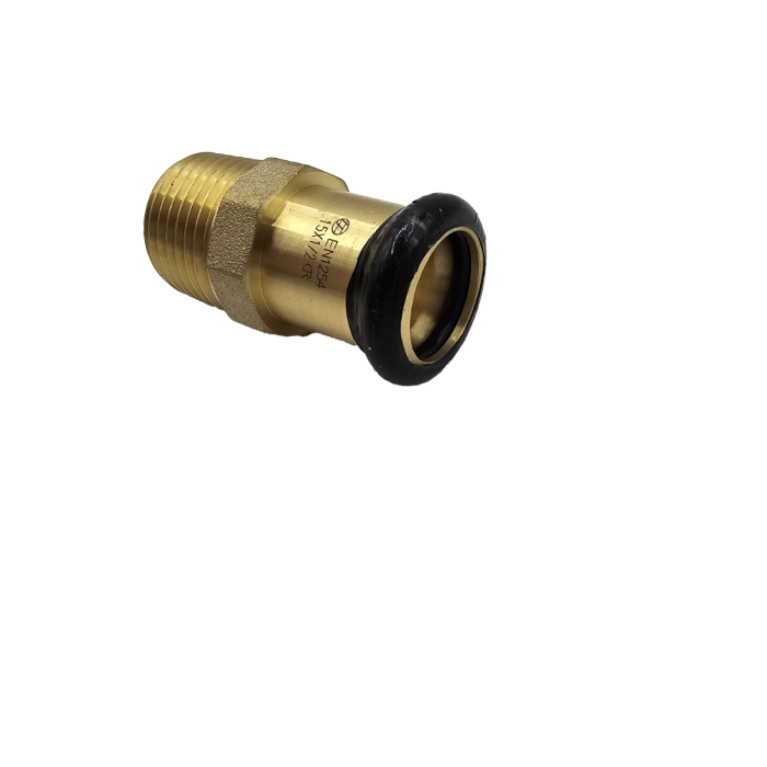 Lawton Press Fit M Profile Male Iron Coupler WRAS (15mm x 1/2 Inch BSP)