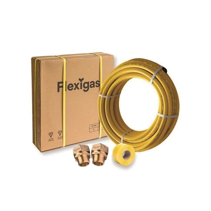 Flexigas CK50-10M-Male, Contractor Kits: 50mm x 10m Coil with 2 x Male Inch BSP Fittings