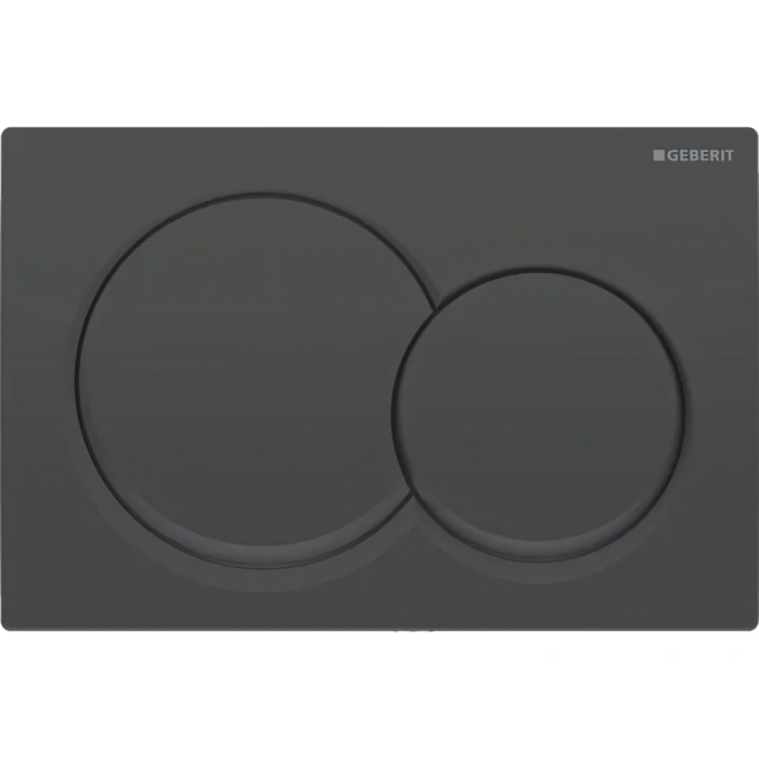 Geberit Alpha01 Round Flush Plate (Dual Flush) (213 x 16 x 142mm) (Matt Black)