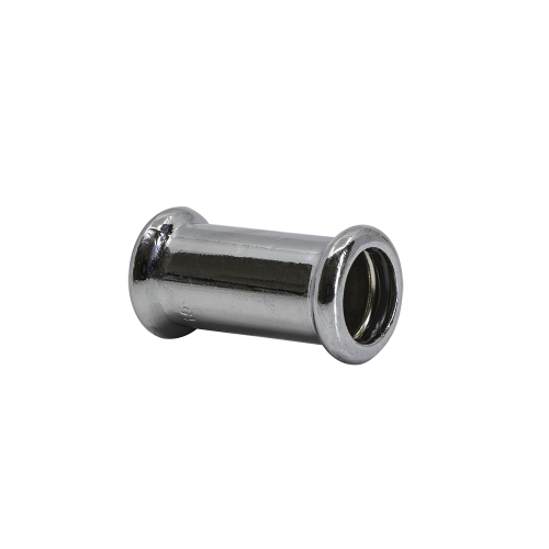 M Profile WRAS Press Fitting 15mm Straight Coupling ( CHROME )