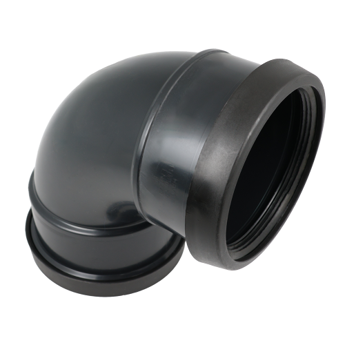 Masterflow 92 Deg Bend Double Socket Push Fit 110mm Black