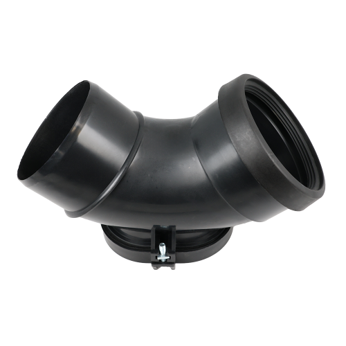 Masterflow 92 Deg Bend Single Socket Access Door Push Fit 110mm Black