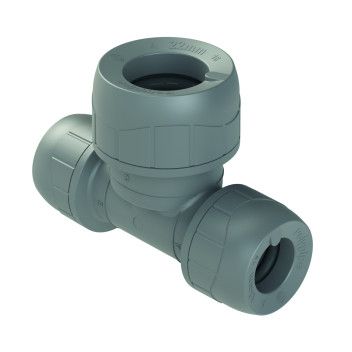 Polyplumb Enhanced 15mm x 15mm x 22mm Two Ends Reduced Tee