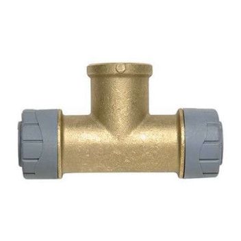 Polyplumb Enhanced 22mm x 1/2 Inch Female Tee Brass