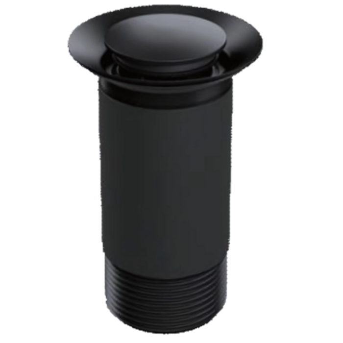 Top-Fix Basin Click Clack Waste Unslotted (without overflow) (Matt Black)