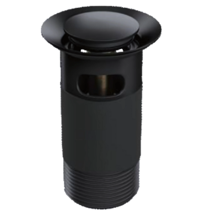 Top-Fix Basin Click Clack Waste Slotted (with overflow) (Matt Black)