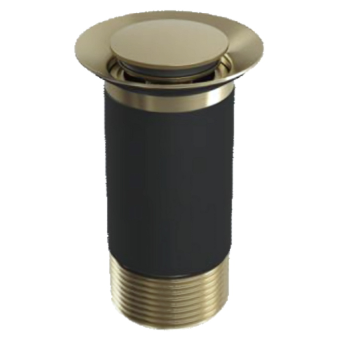 Top-Fix Basin Click Clack Waste Unslotted (without overflow) (Brushed Brass)