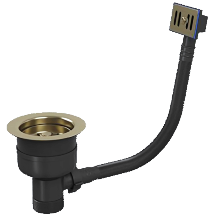 Top-Fix Kitchen Strainer with Overflow (Brushed Brass)