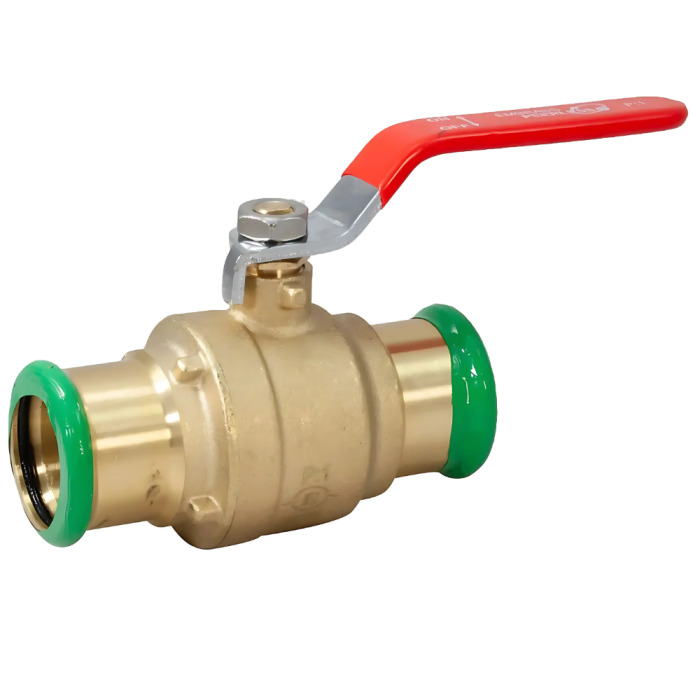 Pegasus Pressfit Lever Ball Valve 42mm Red Handle