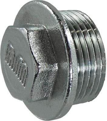 Brass Flanged Plug (1/2 Inch) (Chrome Plated)