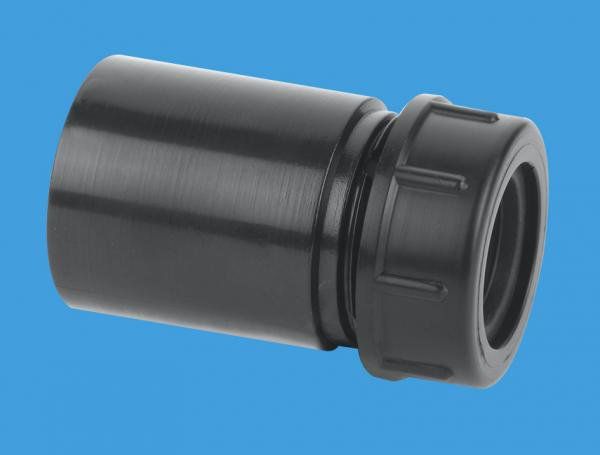 McAlpine R16-BL Soil Pipe Boss Reducer in ABS 1.1/4