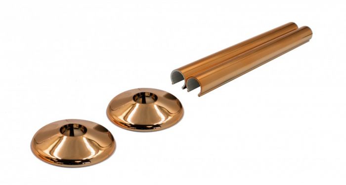 Talon Snappit Pipe Cover and Collar Pack 200mm Rose Gold