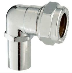 15mm Chrome Compression Stem Elbow