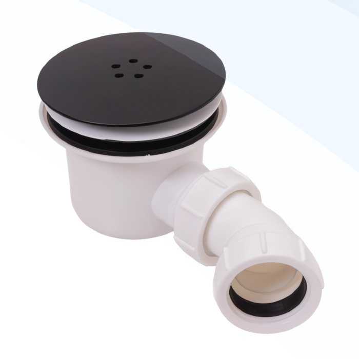 LeoNova High Flow Shower Tray Waste (Matt Black)