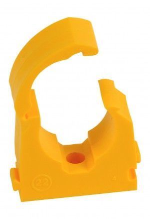 Yellow Hinged Pipe Clips