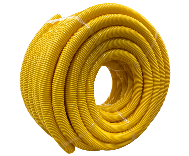 Gastite 50mm x 50M Yellow Corrugated Flexible Sleeve-Internal 45mm