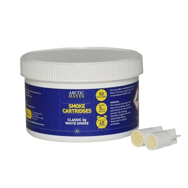 Arctic Hayes Classic White Smoke Cartridges (Pack of 50) (3g)