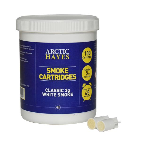 Arctic Hayes Classic White Smoke Cartridges (Pack of 100) (3g)