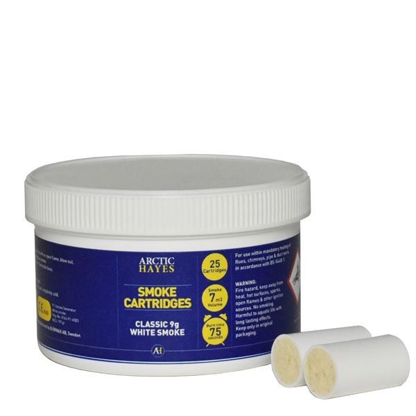 Arctic Hayes Classic 9g White Smoke Cartridges ( Tub of 25 )