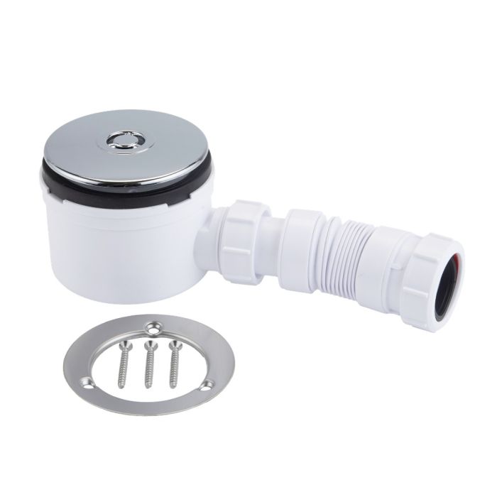 McAlpine 3 Pin Shower Trap with Flex Adaptor (Chrome Plastic)
