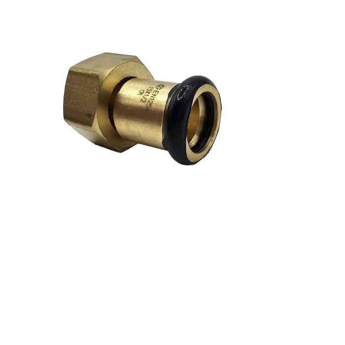 Lawton Press Fit M Profile Straight Swivel/Tap Connector WRAS (22mm x 3/4 Inch BSP)