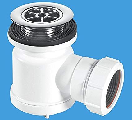 McAlpine Shower Trap With 19mm Seal and Plastic Flange (70mm) (Chrome)