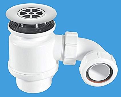 McAlpine Shower Trap With 50mm Seal and Plastic Flange (85mm) (Chrome)