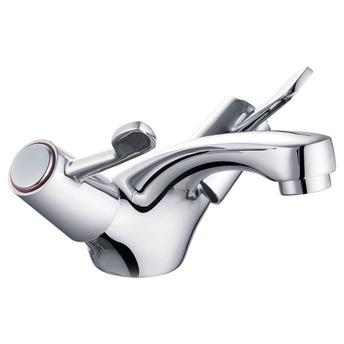 Trisen Lever Basin Mixer With ABS Pop Up Waste (115 x 75 mm) (Chrome)