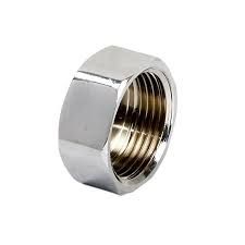 1/2 Inch Brass Chrome Plated Blank Nut