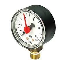 0-6 Bar 50mm Dial Pressure Gauge 1/4 Inch Bottom Entry