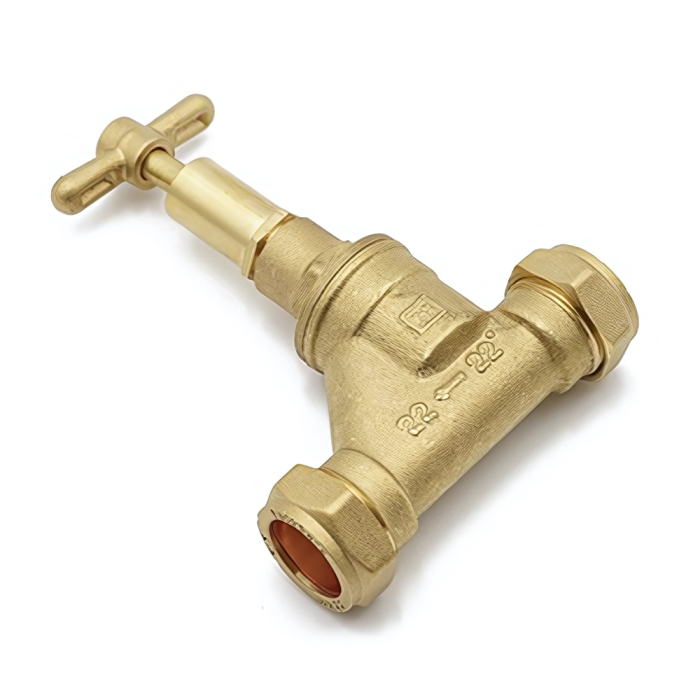Brass Lockshield Stopcock (DZR) (22mm)